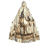 Cape à capuche pour adulte hiéroglyphes égyptiens anciens, costume d'Halloween