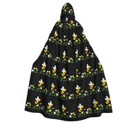 Cape à capuche pour adulte motif petite abeille arrosant les fleurs pour fêtes costumées d'Halloween et plus encore