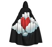 Cape à capuche pour adulte WHJSSF Love in the white clouds Printed Super Large Cape à capuche avec nœud papillon