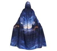 Cape à capuche pour adulte WHJSSF Snow falling all over the sky Imprimé Super Large Cape à capuche avec nœud papillon