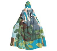 Cape à capuche pour adulte WHJSSF Two Happy Koalas Imprimé Super Large Cape à capuche avec nœud papillon