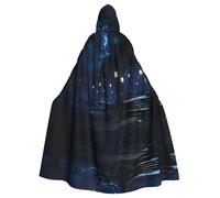 Cape à capuche pour adulte YYHHAOFA Village déserté Shop Pattern Super Large Cape à capuche avec nœud papillon
