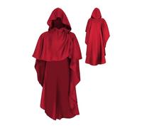 Cape à capuche pour homme | Cape d'Halloween Renaissance - Capes costume pour festival d'automne, vampire, mariage, vacances, gothique, fantôme, photo, Renaissance, Halloween, cosplay, feu de camp