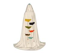 Cape à capuche unisexe imprimée moderne du milieu du siècle, cadeau attentionné pour Halloween, les amateurs de cosplay, les fêtes à thème