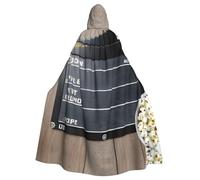 Cape à capuche unisexe pour adulte - Clap du film de cinéma et pop-corn imprimé complet pour cosplay, fête et événements à thème