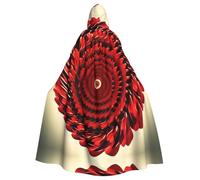 Cape à capuche unisexe pour adulte - Fleur vortex spirale pleine impression costume cape pour cosplay, fête et événements à thème