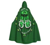 Cape à capuche unisexe pour adulte, motif Happy St. Patrick, pour cosplay, fête et événements à thème