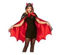 Widmann S.r.l. Costume de diable – cape avec capuche – Halloween, carnaval