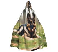 Cape à capuche YYHHAOFA pour adulte - Motif berger allemand - Super grande cape à capuche avec nœud papillon