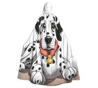 Cape à capuche YYHHAOFA pour adulte Motif dalmatien de dessin animé Super Large avec nœud papillon