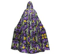 Cape à capuche YYHHAOFA pour adulte Motif hirondelle volante Violet Super Large Cape à capuche avec nœud papillon