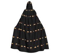 Cape à capuche YYHHAOFA pour adulte Motif yeux plumes de flamme Super Large avec nœud papillon
