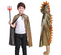 Cape à Capuchon Halloween Dinosaure Long Manteau de Mascarade Vampire Déguisement Diable Magicien Costume Cosplay Party Fête Performance Carnaval Robe de Fantaisie Festival
