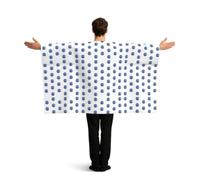 Cape à imprimé yeux maléfiques et drapeau patriotique - Accessoire de costume pour adultes - Fêtes et événements sportifs