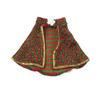 Cape amusante pour Noël, fête espiègle pour animal domestique, costume d'hiver pour garder au chaud avec fermeture magique, cape de Noël pour animal domestique