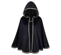 Cape avec capuche médiévale quatre couleurs dentelle velours cape demi-longueur robe de scène tenue gothique Renaissance ensemble de vêtements