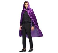 CAPE AVEC CAPUCHE VELOURS VIOLETTE 170CM ADULTE