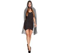 cape avec capuche voile argenté adulte - boland 71012 Gris G
