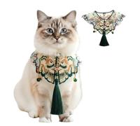 Cape Brodée Chinois pour Chien et Chat, Accessoire de Fête Lion | Broderie Traditionnelle, Sangle de Cou Ajustable, Organza Léger, Costume Élégant, Idéal pour Nouvel An et Mariages