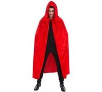 Chaks - Cape en velours avec capuche 182 cm, longue cape pour femmes et hommes, accessoires de costume pour Halloween et carnaval