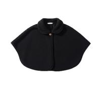 Cape châle chaude pour femme, veste de lit douce avec bretelles, poncho léger pour lire, regarder la télévision et le bureau à domicile, fermeture facile à boutons, lavable en machine, Noir , Waist