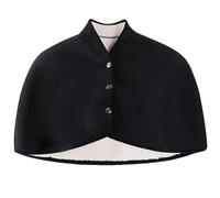 Cape châle d'épaule, poncho court doublé en polaire, enveloppe d'épaule en peluche double face, enveloppe de cape d'épaule lavable pour adultes, cape courte épaissie en velours châle épaule chaude col