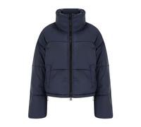 Cape Chaude Femme Hiver Manteau Femme Bouclette Manteau En Coton à Col Montant Court Pour Femmes Couleur Unie Slim Petit Chignon En Coton Chaud Vêtements Grande Black S