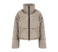 Cape Chaude Femme Hiver Manteau Femme Bouclette Manteau En Coton à Col Montant Court Pour Femmes Couleur Unie Slim Petit Chignon En Coton Chaud Vêtements Grande White Xl