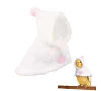 Cape chaude pour oiseaux de petite et moyenne taille - Cape d'oiseau douce en peluche noire à habiller - Accessoire photo d'hiver - Costume d'oiseau pour perruche