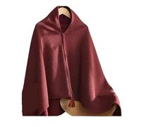 Cape Chauffante,Couverture Chauffante usb Couverture électrique USB for l'hiver, châle chauffant rapide for voiture, matelas de bureau(Red,Including power bank)