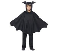Cape De Chauve Souris Taille 7/12 Ans Noir