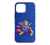 Cape Chibi Superhero Super Teacher Coque pour iPhone 16 Pro Max