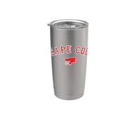 Cape Cod Boston Massachusetts Baseball Logo Vêtements Gobelet isotherme en acier inoxydable double paroi