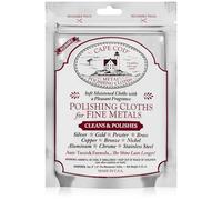 Cape Cod - Lingettes de polissage professionnelles pour métaux précieux (argent, or, acier, laiton, cuivre) - Réutilisables, parfum vanille - 2 chiffons imprégnés