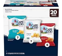 Cape Cod Lot de 20 chips de pommes de terre, 28,3 g, 20 unités