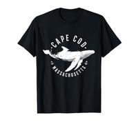 Cape Cod Massachusetts Souvenir Baleine océan Nautique T-Shirt Graphique avec Valeur