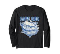 Cape Cod Massachusetts Whale and Ocean Wave Vintage Manche Longue