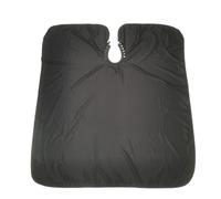Cape Coiffeur Cape de coiffure en silicone 1,4 x 1,6 m, col, tablier, coupe de cheveux(Black 140x160cm)