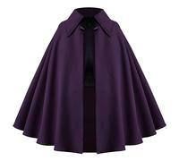 Cape courte médiévale sans capuche, cape noire pour adultes, costume de sorcier pour femmes et hommes, vêtements LARP Viking Halloween Vintage Co vert