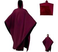 Cape-couverture Surdimensionnée, Sweat À Capuche Lesté Unisexe Coupe Ample For Hommes Et Femmes, Poncho-couverture Confortable À Porter(Wine Red)