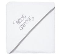 Cape de bain 100x100 cm bébé d'amour - cape de bain bébé moelleuse 100% coton