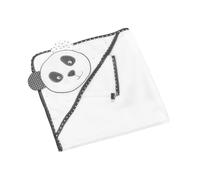 Cape de bain et gant en coton - chao chao blanc 75X75