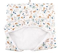 Cape de bain au fil de l'eau blanc, bleu, marron 75X75