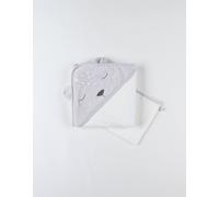 NOUKIE'S - Set de bain en éponge - Cape de bain + Gant - Babou & Kendi - Gris