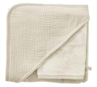 Cape de bain bambou + gant Mousse de lait (70 x 70 cm)