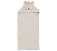 Jollein Cape de Bain Bébé - Charlie - 75x75 cm - 100% Coton - Éponge - Certifiée OEKO-TEX - Serviette à Capuche Bébé - Pour Fille et Garçon