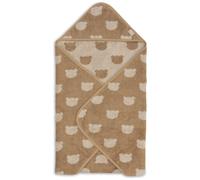 Jollein Serviette à capuche bébé - Jacquard Teddy Bear - 75 x 75 cm - 100% coton - éponge - certifiée OEKO-TEX - serviette bébé à capuche - pour filles et garçons