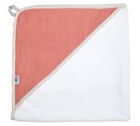 Cape de bain en gaze de coton jeanne terracotta 75X75