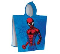 Cape de bain enfant imprimée 100% Coton - SPIDERMAN HERO - Bleu - 60x120cm