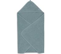 Cape de bain éponge en coton vert d'eau foncé 75X75